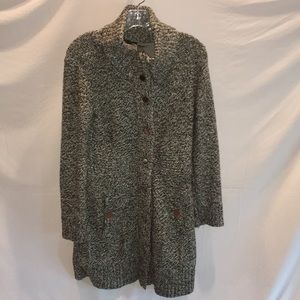 White House Black Market Grey Sweater Jacket